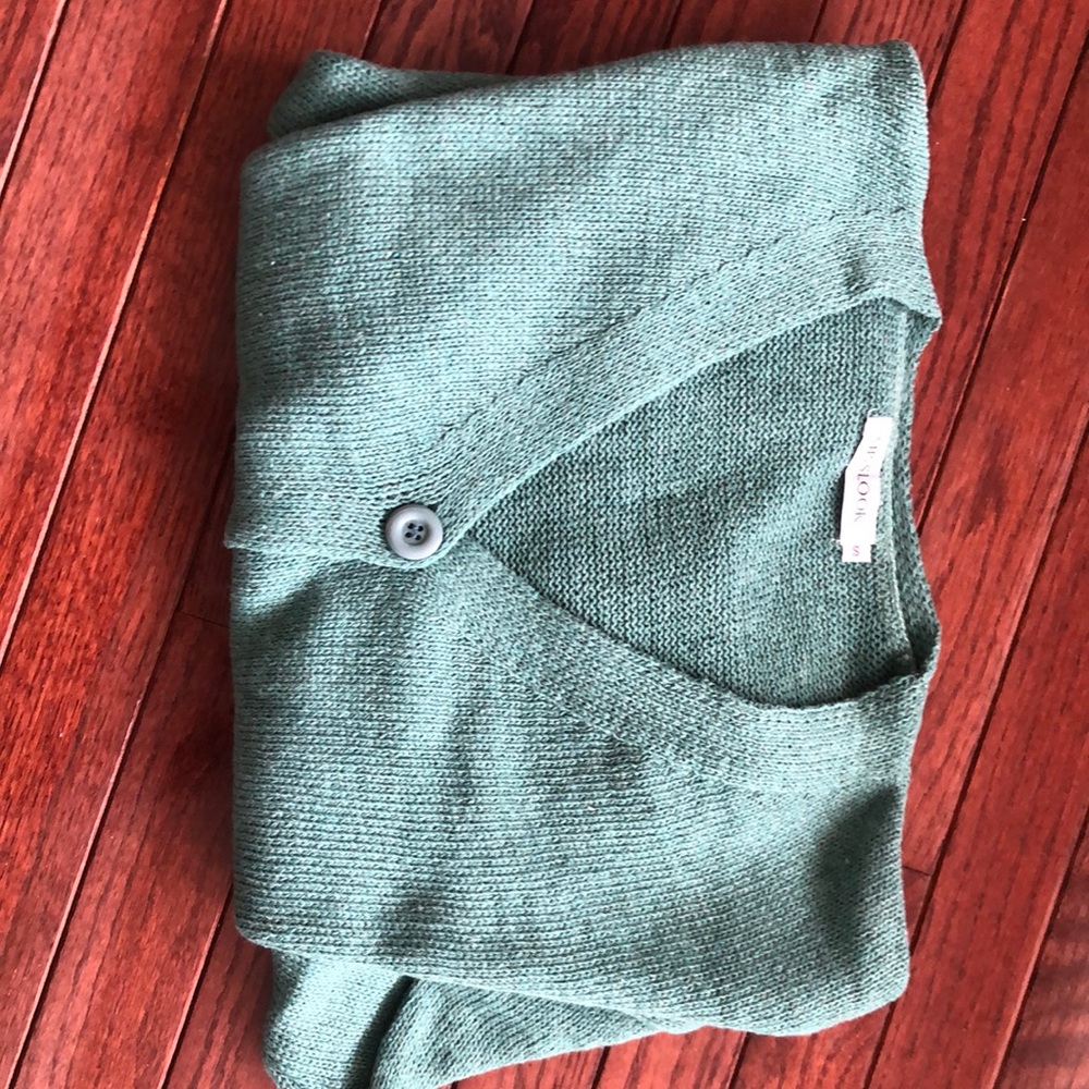 Womens aqua green cropped cardigan. Brand new never worn. Perfect condition